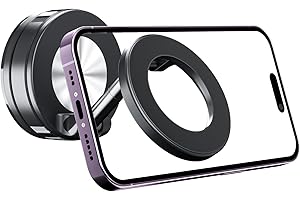 LENTOK Suction Cup Magnetic Mirror Phone Holder for Content Creator, Wall Phone Mount Essentials for Makeup Video Recording, Mirror Tripod for Bathroom Kitchen Compatible with All Smooth Surface