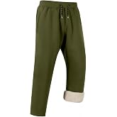 Gihuo Men's Fleece Lined Pants Sherpa Lined Sweatpants Active Joggers | Thick Soft Fleece, Thermal Insulated, Winter Warm, Adjustable Drawstring, Running, Casual Daily Wear