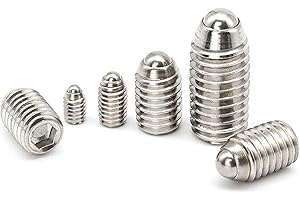 PRIAOLKER M3 × 10mm Stainless Steel Inner Hexagon Ball Head Set Screw Hexagon Spring Ball Point Drive Screw, Pack of 10
