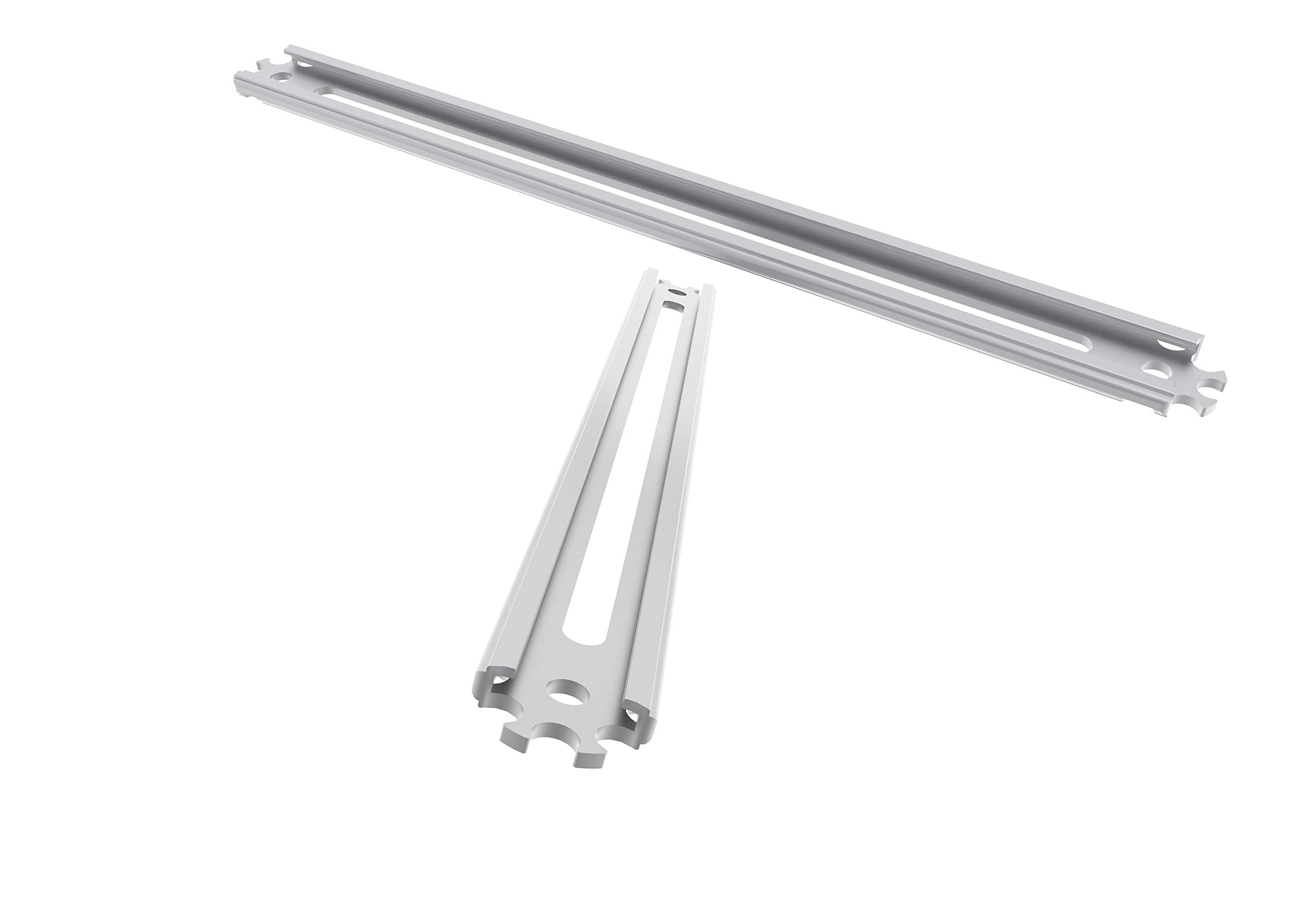 DREAMGRIP PATENTED Aluminum Universal Track Rail Bracket Kit for mounting DSLR, Flash, Phone, Cameras, connecting Extension Hot/Cold Shoe or 1/4" Screw extra Photo/Video Accessories (Long (L))