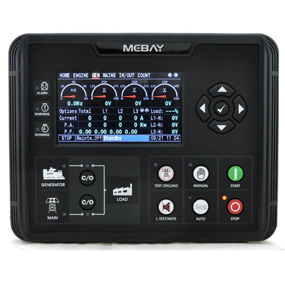 Monitor Generator Module Mua Genset Generator Engine Control Module Panel 4.3 inch LCD Auto ...