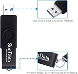 SunData 64GB USB 3.0 Flash Drive Metal Swivel Black High Speed 90MB/s view 6