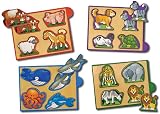 Melissa & Doug Animals Wooden Mini-Puzzle Set with Travel Case 17.8x13cm view 4