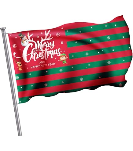 Wamika Weihnachtsgartenflagge – Vintage Weihnachtsmann Auf Chopper | 3x5 FT, Doppelseitig, Wetterfest