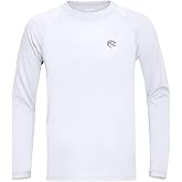 Boys UPF 50+ Swim Shirt Long Sleeve, 1 or 2 Pack UV Sun Protection Rash Guard, Youth Kids SPF Water Shirts for Beach Surf