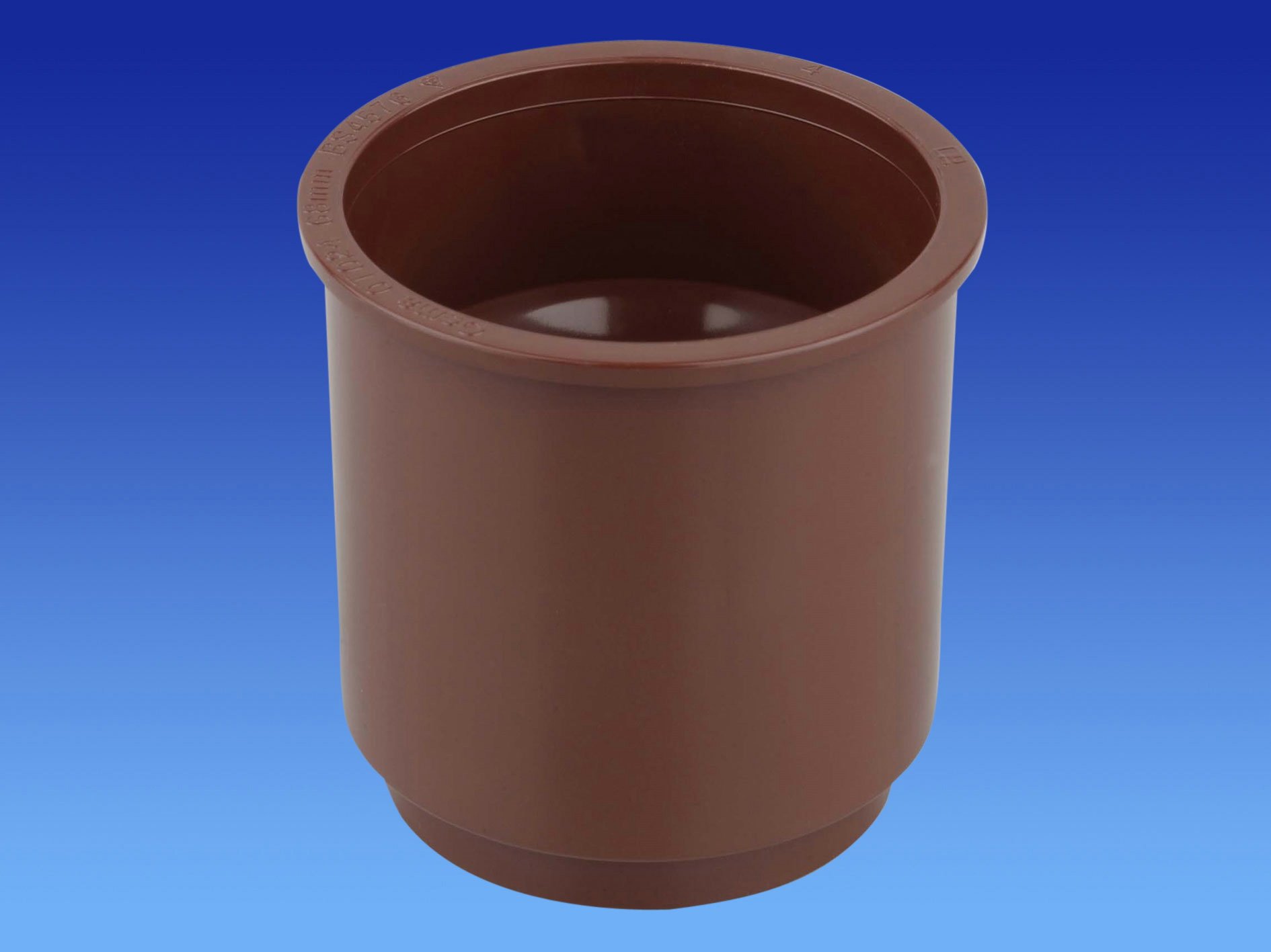 Wavin OSMA Roundline Downpipe Pipe Connector Brown 0T024n