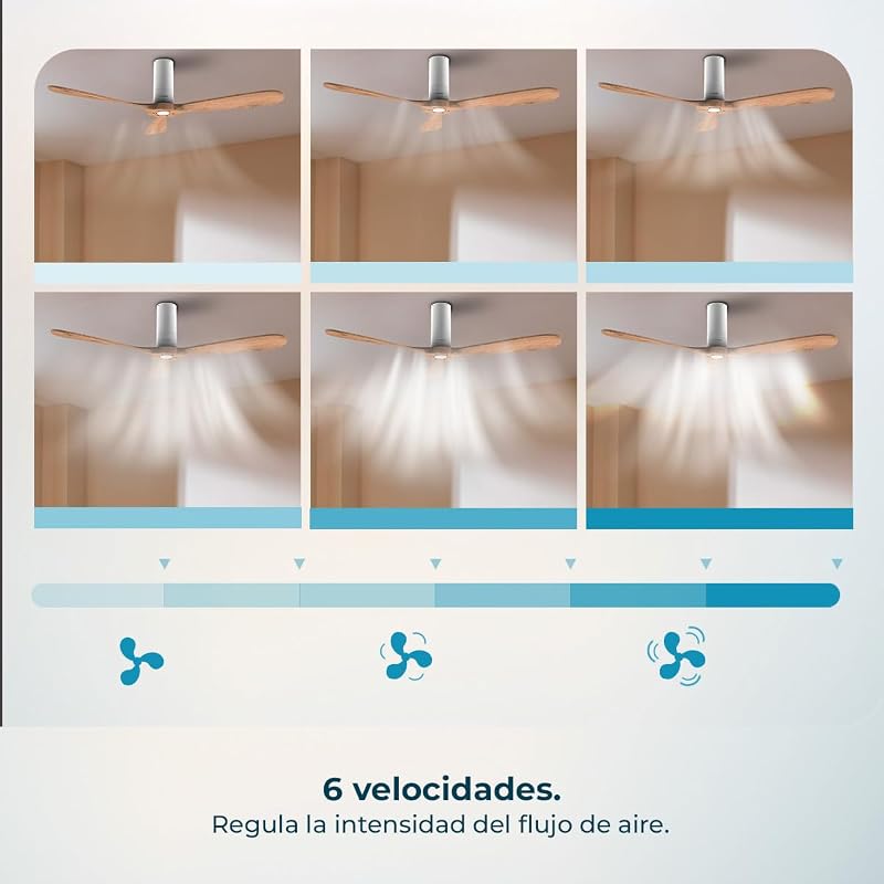 Ventilador de Techo EnergySilence 5400 Classic White&LightWood — foto 7 de 8
