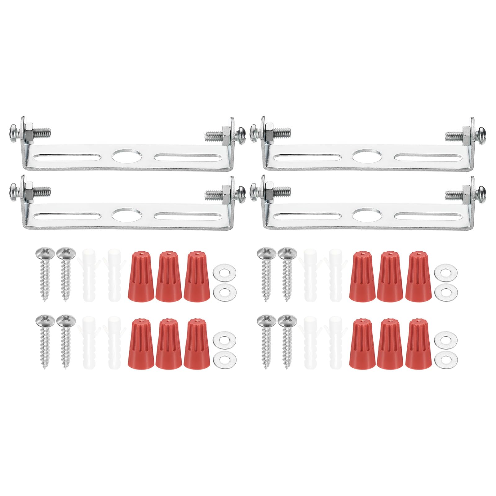 Patikil 75mm (2.95") Universal Light Fixture Mounting Bracket Kit, 4 Set Crossbar Ceiling Light Plate with Screw for Wall, Ceiling, Pendant, Chandelier