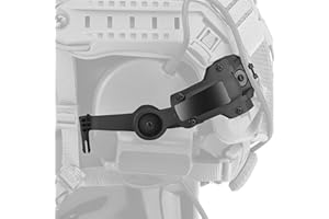 LET ME BE Free-Angle Tactical Headset Rail Mount Compatible with Peltor Comtac Headset Adapter On Team Wendy EXFIL/Flux M-Lok/Ops-Core Fast Arc Rail Adapter, Airsoft Helmet Accessory for Comtac Ⅲ,Ⅱ,Ⅳ,Ⅴ,Ⅵ(BK)