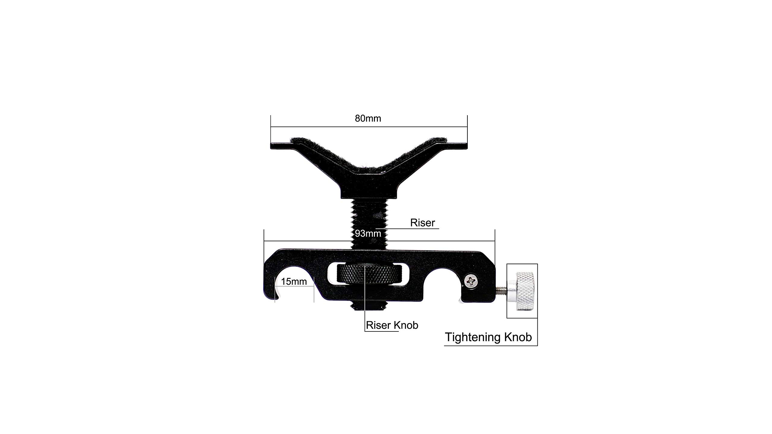 Camera Lens Support Bracket with 15mm Rail Rod Support | Height Adjustment up to 25mm