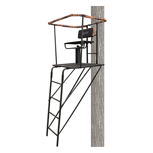 Guide Gear 16' Swivel Ladder Tree Stand for Hunting Climbing Seat