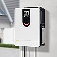 6200W Hybrid Solar Inverter 48V DC to 220-230V AC, Pure Sine Wave Solar Inverter with 120A MPPT Solar Charge Controller, Fit for 48V Lithium Lead-Acid Gel Battery Off-Grid System