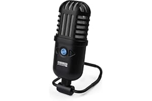 Reloop sPodcaster-Go, Mobile USB-Podcast Studio Mic, Black