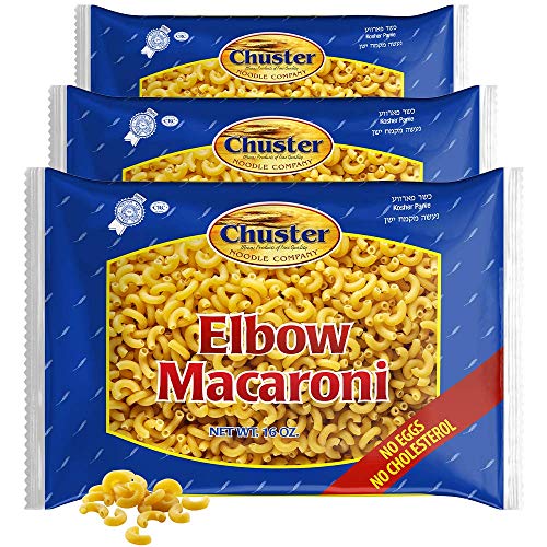 Chuster Elbow Macaroni Pasta Noodle Vitamin Enriched Perfect for