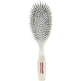 Phillips Brush Co Light Touch 1 Oval Cushioned Nylon Hair Brush, 8.75 Inch | Ball Tipped Nylon Bristles Gently Detangle All Hair Types While the Contoured Handle Provides a Comfortable Daily Grip