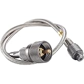 CAMPINGMOON Camping Gas Stove Adapter with Extent Hose, Inlet: 16oz/1Lb Small Propane Tank, Outlet: EN417 Lindal Valve Z22/Z16
