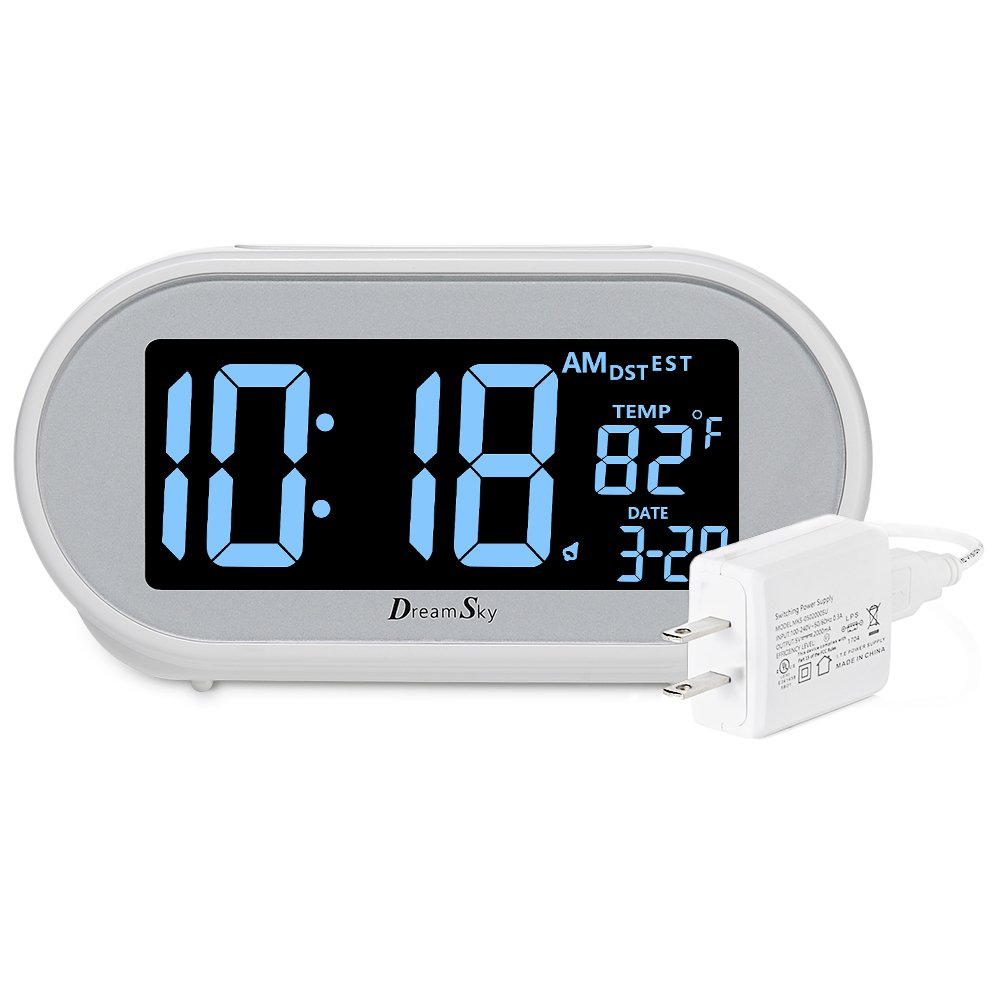 dreamsky-auto-time-set-alarm-clock-with-snooze-and-dimmer-charging
