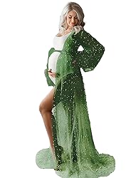 Emerald Yellow Maternity Dresses for Photoshoot