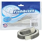 Fishbites E-Z Mullet Longer Lasting Fishing Bait, Silver Flesh | Fiber-mesh reinforced construction stays intact longer to reduce rebaiting during repeated casts in saltwater.