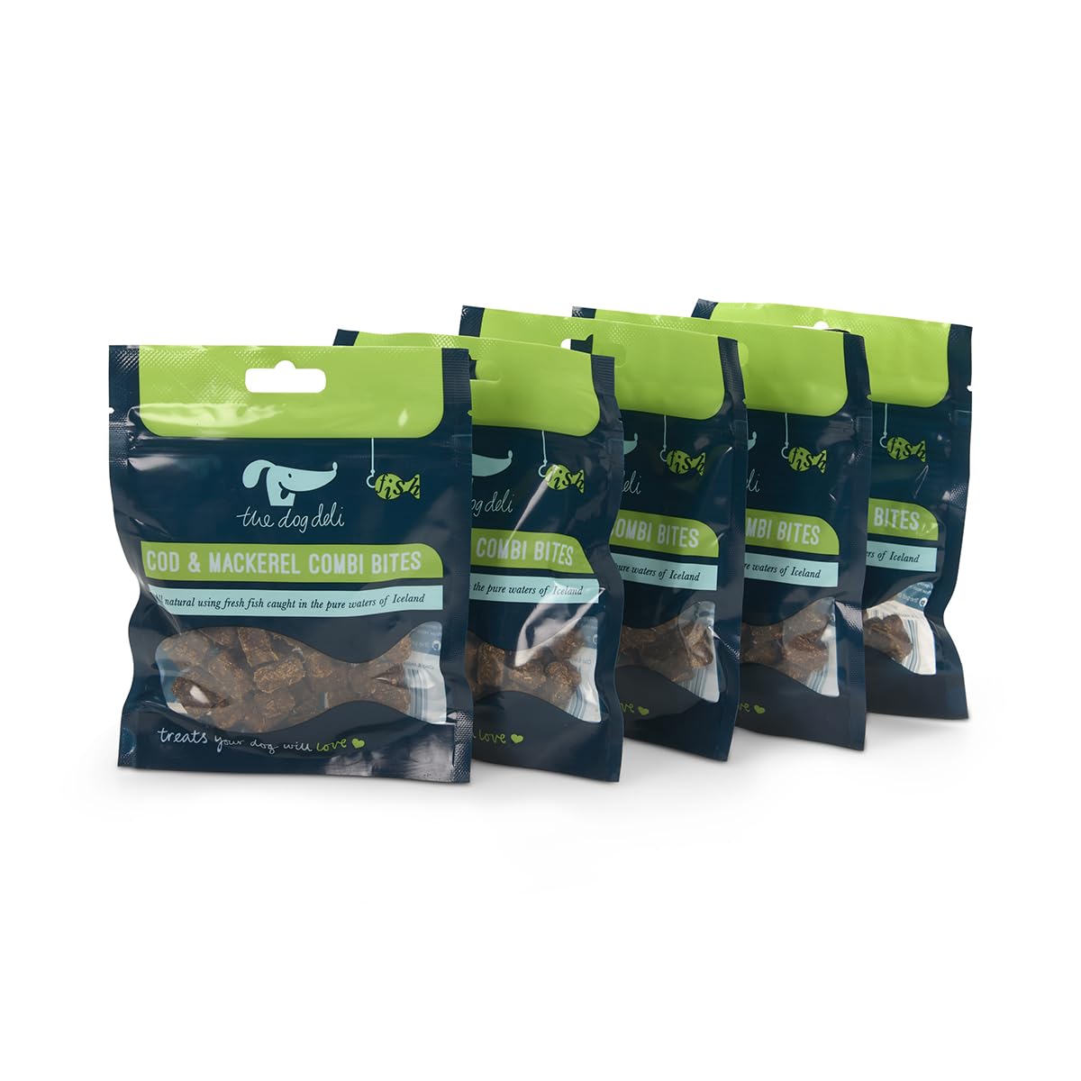 Petface Cod & Mackerel Combi Bites Dog Treats, Natural & Hypoallergenic, 60 g (Pack of 5)