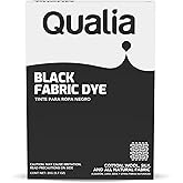 Qualia All Purpose Powder Fabric Dye, Easy to Use Dye for Natural Fabrics: Cotton, Wool, Silk, Wood, &amp; Linen, Ultra Concentrated Colors, Black, 1 Pack