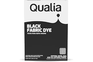 Qualia All Purpose Powder Fabric Dye, Easy to Use Dye for Natural Fabrics: Cotton, Wool, Silk, Wood, & Linen, Ultra Concentrated Colors, Black, 1 Pack
