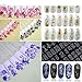 Warm Girl 108Pcs 3D Silver Flower Nail Art Stickers Decals Stamping DIY Decoration Tools
