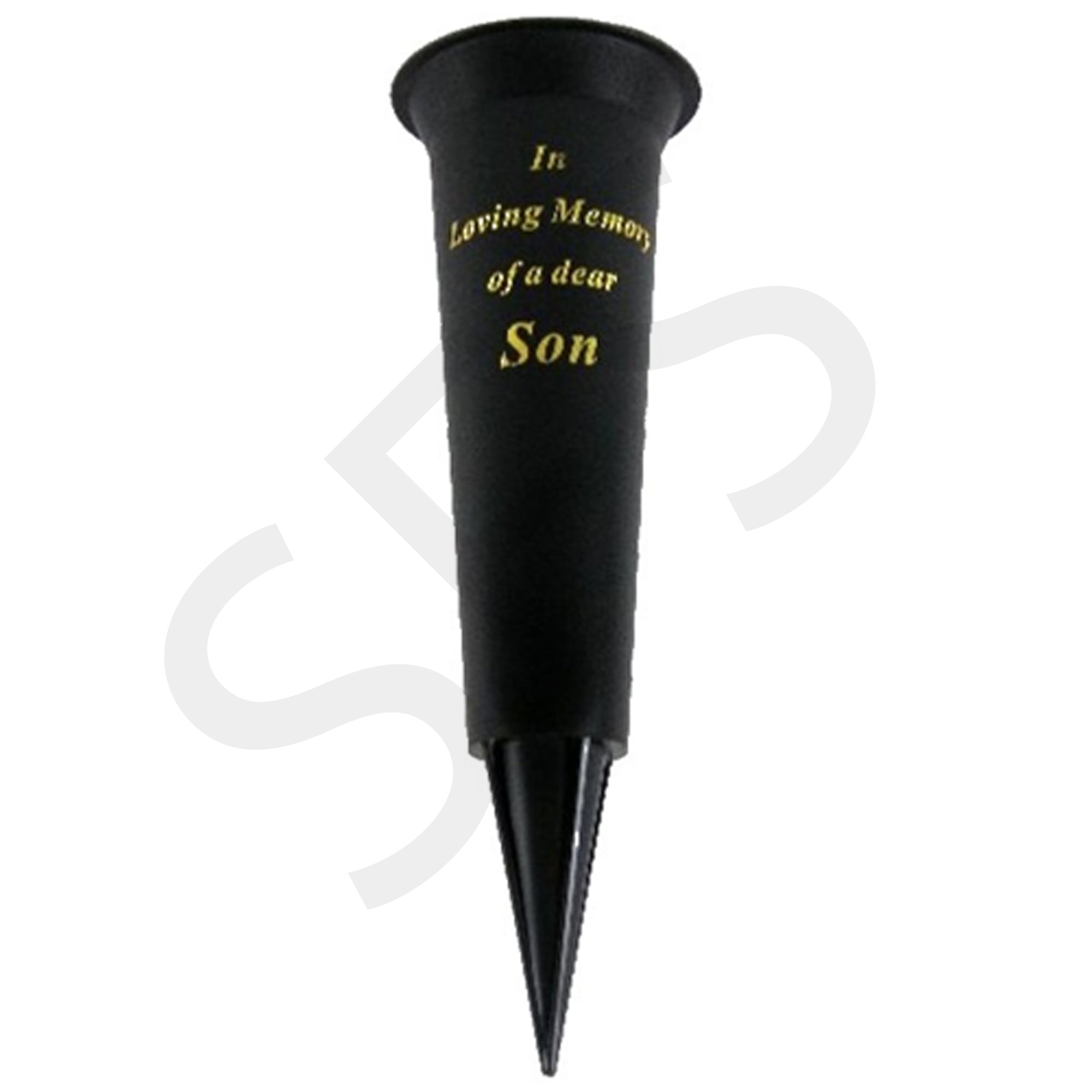 In Loving Memory SON grave flower vase funeral spike