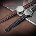 iStrap Leather Watch band Alligator Grain Calfskin Replacement Strap Stainless Steel Buckle Bracelet for Men Women-18mm 19mm 20mm 21mm 22mm 24mm-Black Brown