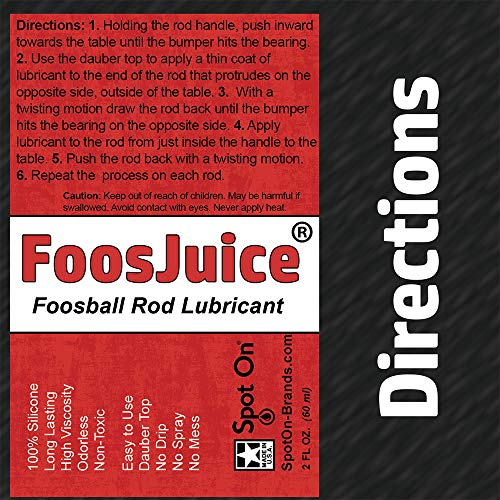 FoosJuice® 100 Silicone Foosball Rod Lubricant with Dauber Top