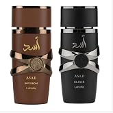 Lattafa Asad Elixir + Asad Bourbon EDP 100ml Spray Bundle