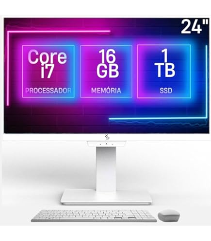 Computador All in One Intel Core I7 Ssd 512gb 16Gb Ram Tela 23,8