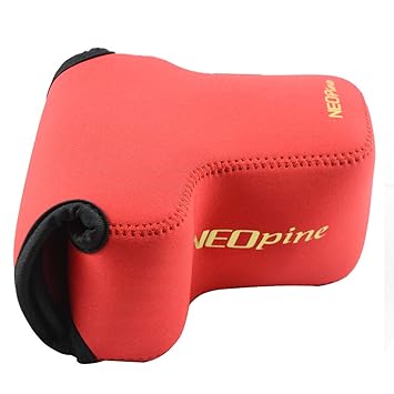Rojo Funda Camara de Fotos Digital Camara Reflex Neopreno Estuche ...