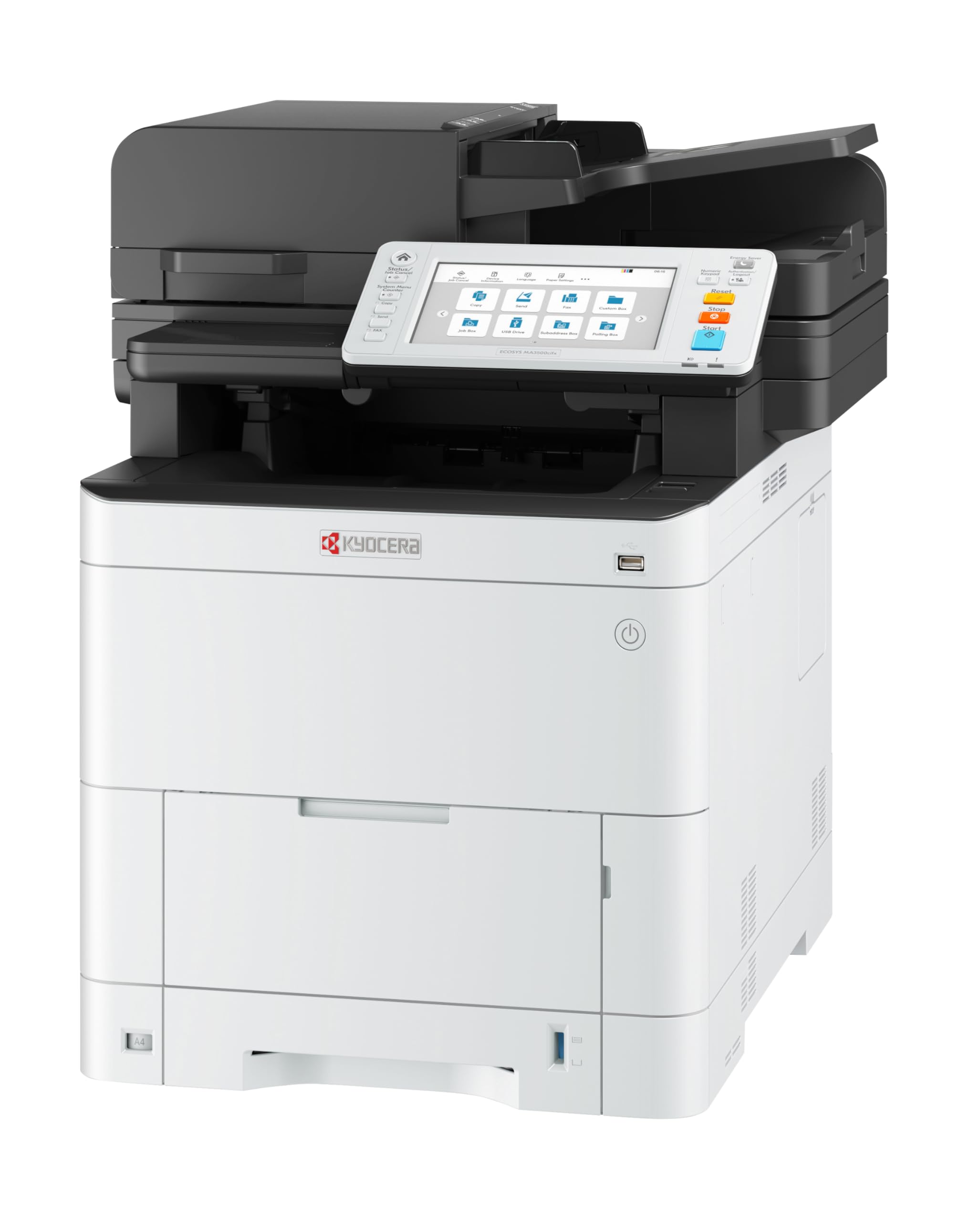 Kyocera Ecosys MA3500cifx Farblaserdrucker Multifunktionsgerät, Duplex, 35 Seiten pro Minute Drucker Scanner Kopierer, Faxen, Laserdrucker Multifunktionsgerät, Touchpanel, Gigabit LAN, Mobile Print 7