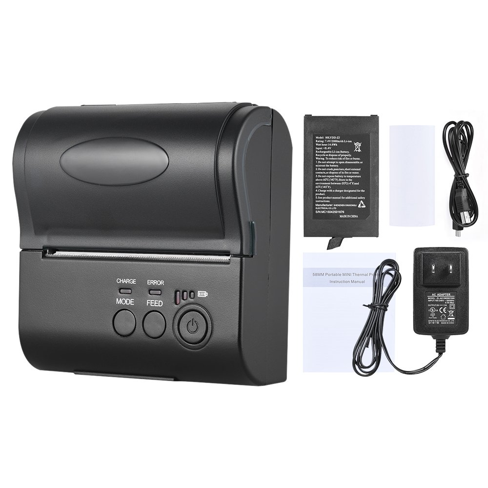 80mm portable mini thermal printer