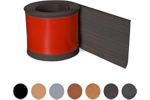 ROUIXSEN Black Walnut Wall Molding Trim 3 Inch x 40 Feet, Wall Base Baseboard Molding Trim Flexible Self Adhesive Rubber Wall Base Moulding Trim Peel and Stick Design Home Decoration Skirting Line