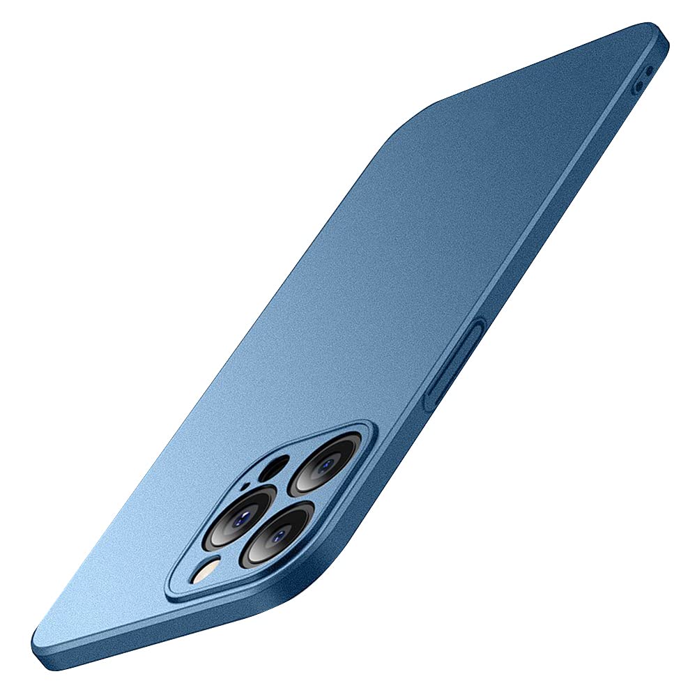 Casechics Compatible with iPhone Case,Luxury Matte Hard PC Slim Fit Ultra Thin Lightweight Camera Lens Protection Soft Shockproof Cover Phone Case (Blue,iPhone 16 Pro)