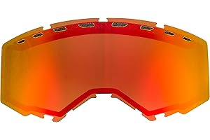 FLY Racing Adult Goggle Replacement Dual Lens with Vents (Red Mirror/Brown, Fits Zone Pro, Zone and Focus Models)