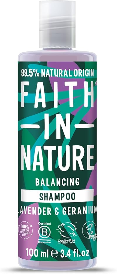 Faith In Nature Lavender & Geranium Shampoo 100ml Travel Size