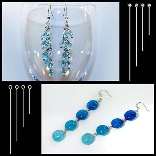 1000 Pieces 304 Stainless Steel Eye Pin Findings Open Eye Pin