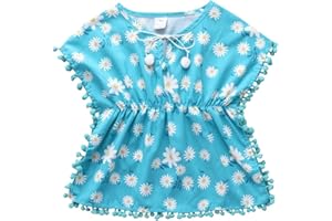 1-6Y Baby Girls Swimwear Cover-Up Toddler Fringe Swimsuit Beach One-piece Dress Sun Protection Bathing Suit