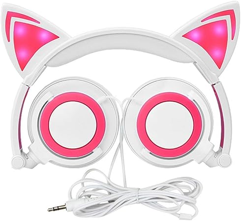 Kinder Kopfhorer Uber Ohr Katze Ohr Verdrahtete Amazon De Elektronik