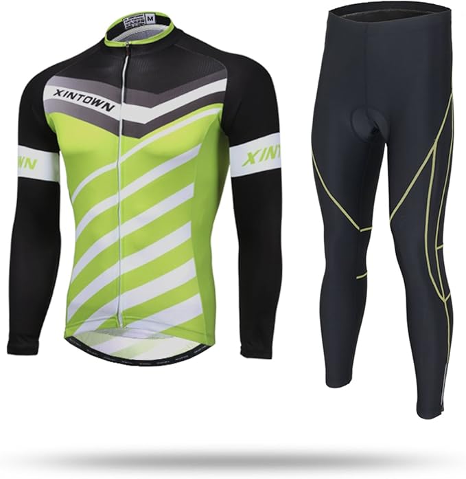 Amazon Lserver サイクルジャージ メンズ 長袖 上下 セット サイクリングウェア サイクルウエア 自転車ウェア 色 サイズ選択可 カジュアル サイクル 自転車 サイクルジャージ 通販