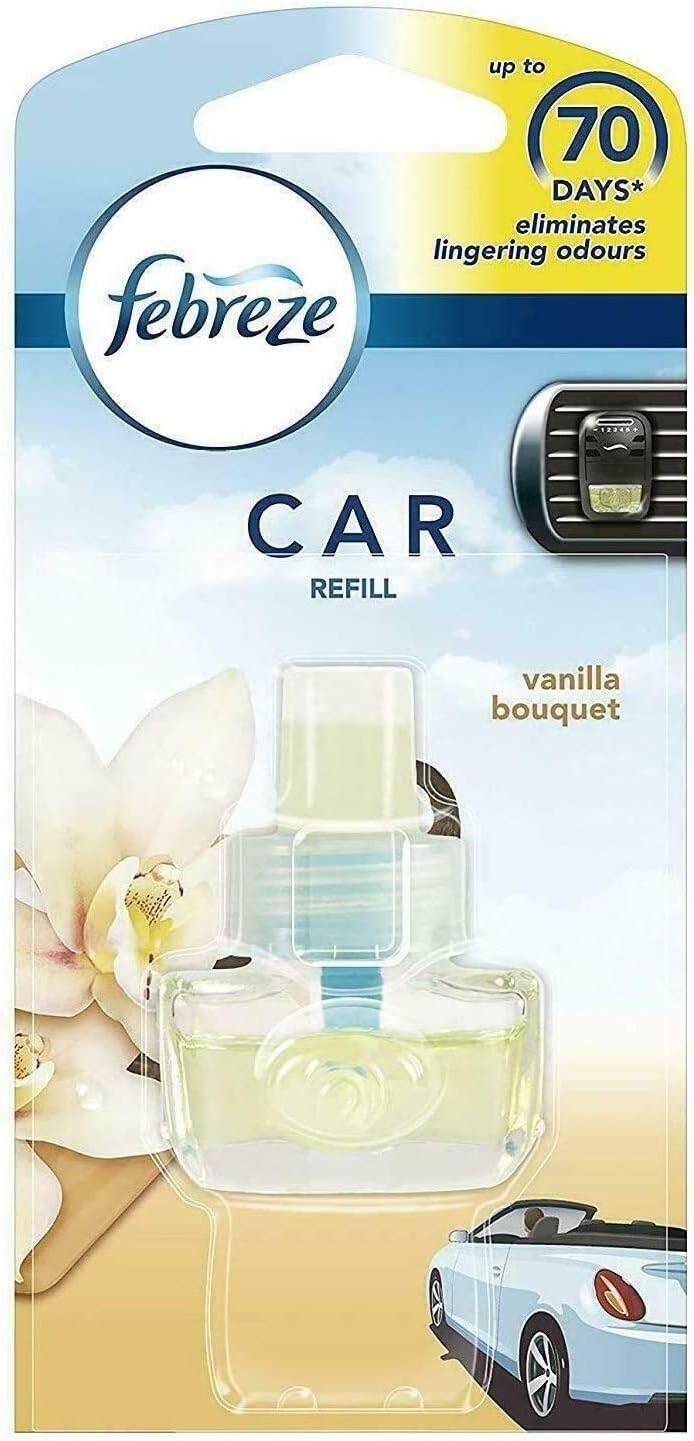 Febreze 3 x Car Air Freshener Refill 7ml Vanilla Bouquet Amazon.co