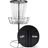 MVP Disc Sports Black Hole Lite 24-Chain Disc Golf Basket with Transit Bag