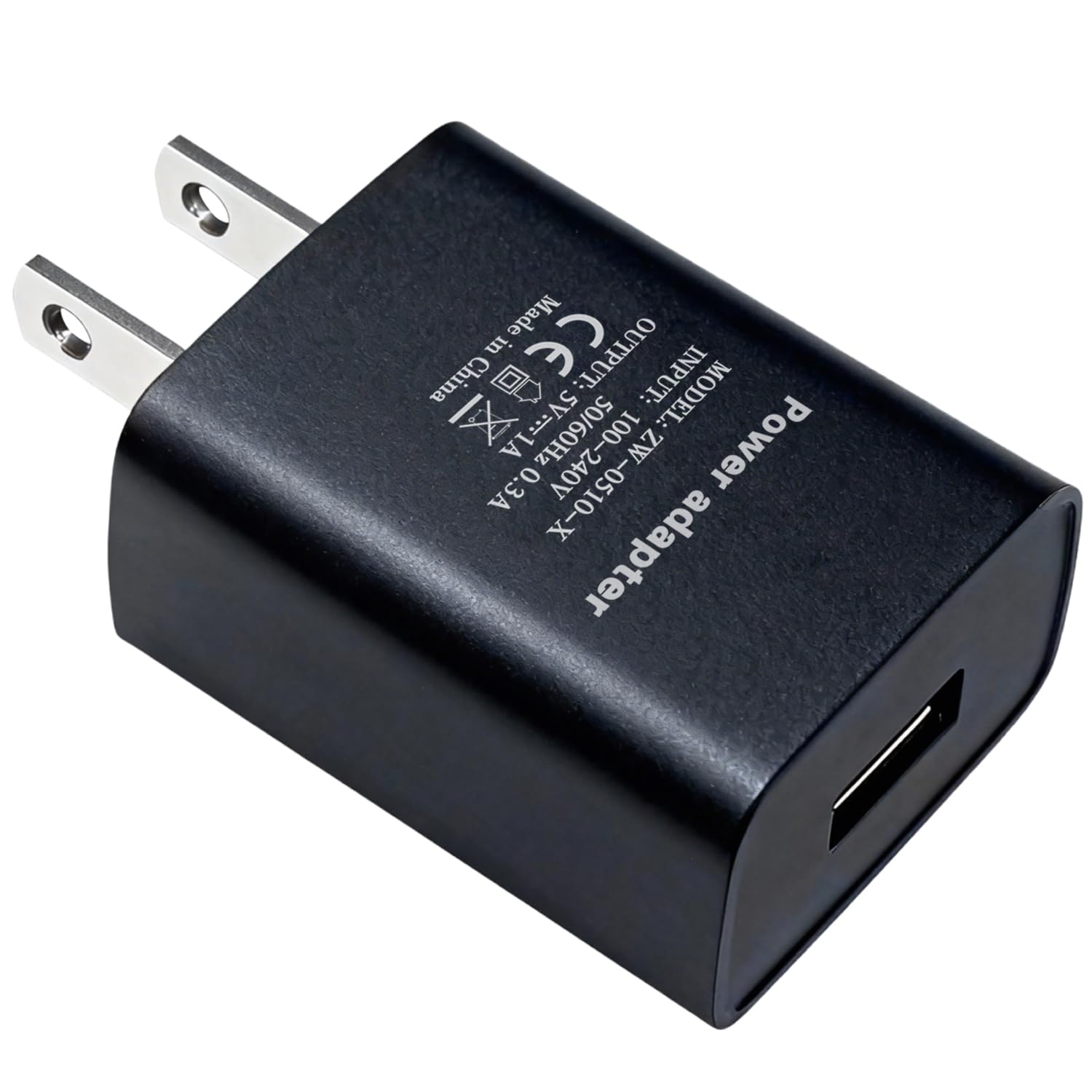 USB Wall Charger Power Supply 5V1A Charging Block 5W USB Charger Block with Compact Design 5 volt 1amp(1000mA) Adapter Plug for Small Appliances Such as Small Table Lamps/Kids Electric Toys/Smartwatch