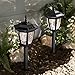 ezsolar Dual Use Classic Coach Light (Set of 2) Model #: CPM1a-R2- BK-2, Powered by SunPower Solar Panels, Pathway Lights, Outdoor Lighting, 1 AA Battery Included, 1 Year Warranty.