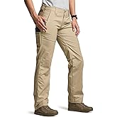 CQR Women's Flex Stretch Tactical Pants, Outdoor Hiking Pants with Pockets, Water Resistant Ripstop Work Pants