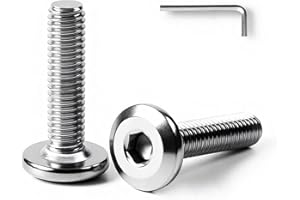 HEXPHANT 1/4-20 x 2-1/2" (20 Pack) Flat Head Hex Socket Cap Screws Bolts, 304 Stainless Steel 18-8, Hex Drive Countersunk Furniture Connector, Fully Threaded Machine Thread, Bright Finish