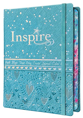 Tyndale NLT Inspire Bible for Girls (Hardcover LeatherLike, Metallic Blue): Journaling and Coloring Bible for Kids – Over 500 Scripture Illustrations to Color - Creative Bible Journal Tyndale NLT Inspire Bible for Girls (Hardcover LeatherLike, Metallic Blue): Journaling and Coloring Bible for Kids – Over 500 Scripture Illustrations to Color - Creative Bible Journal Imitation Leather